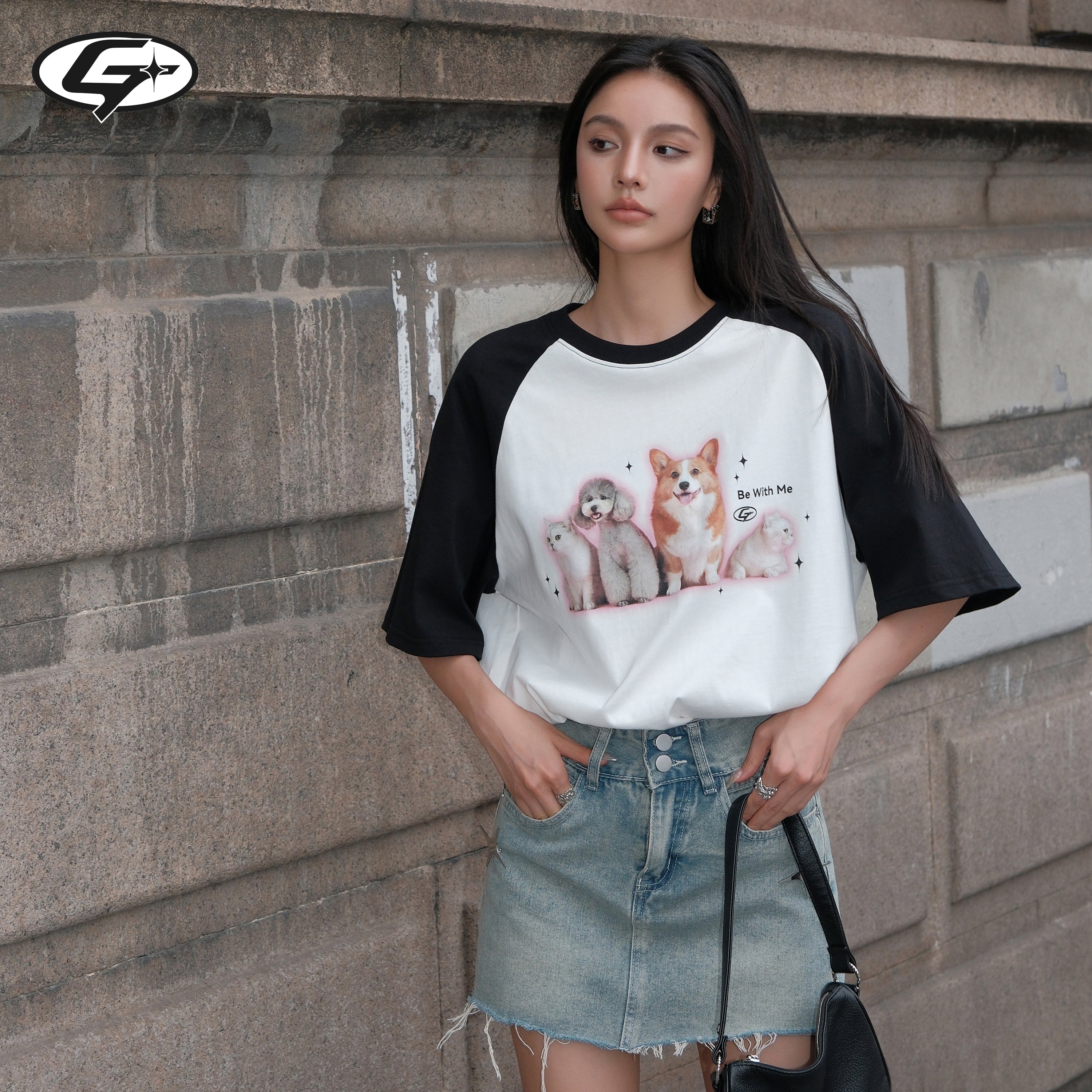 GirlsMarket Cute Kitty and Puppy T-Shirt